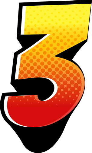 Halftone Comic Font effect Number 3