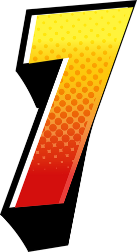 Halftone Comic Font effect Number 7