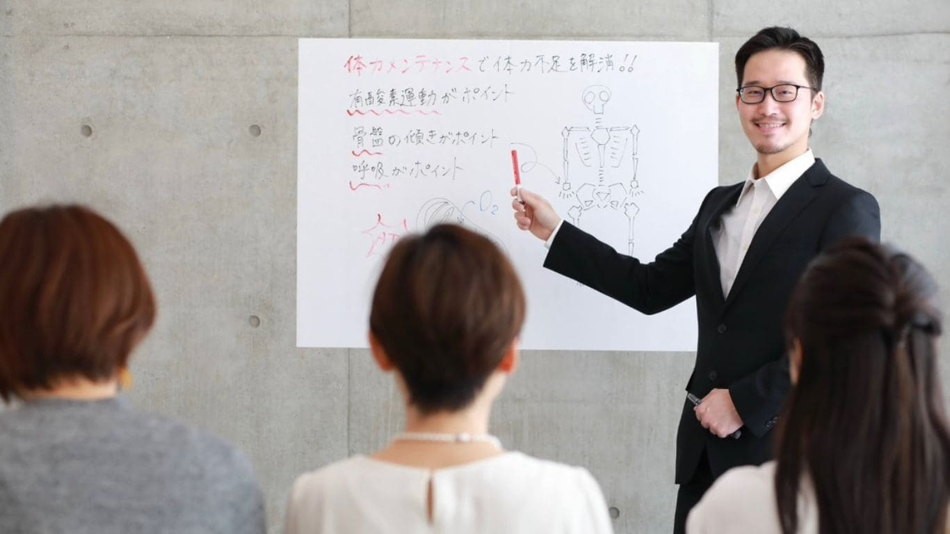 バランスボール体質改善教室の健康講座