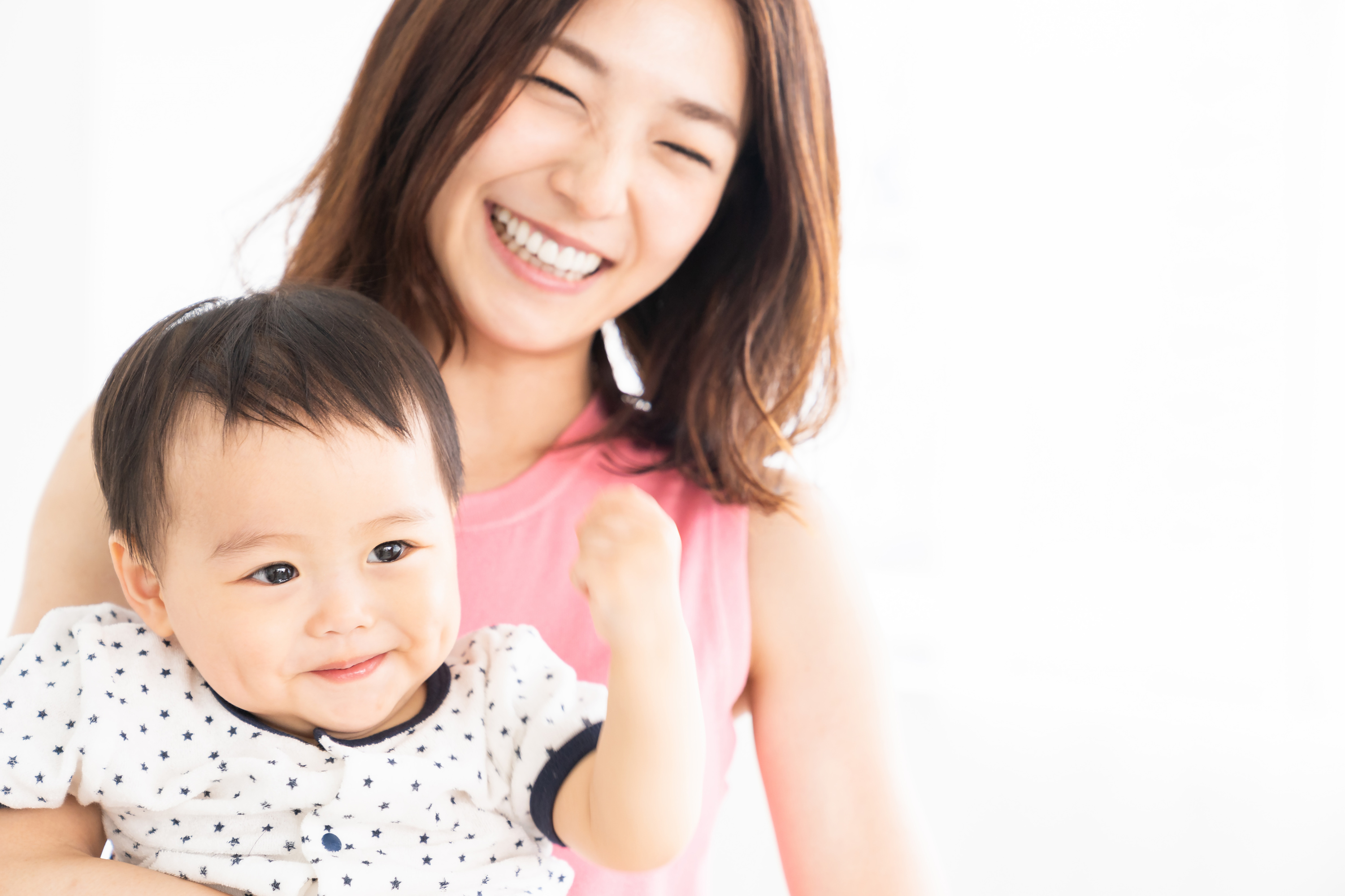 asian mother and baby