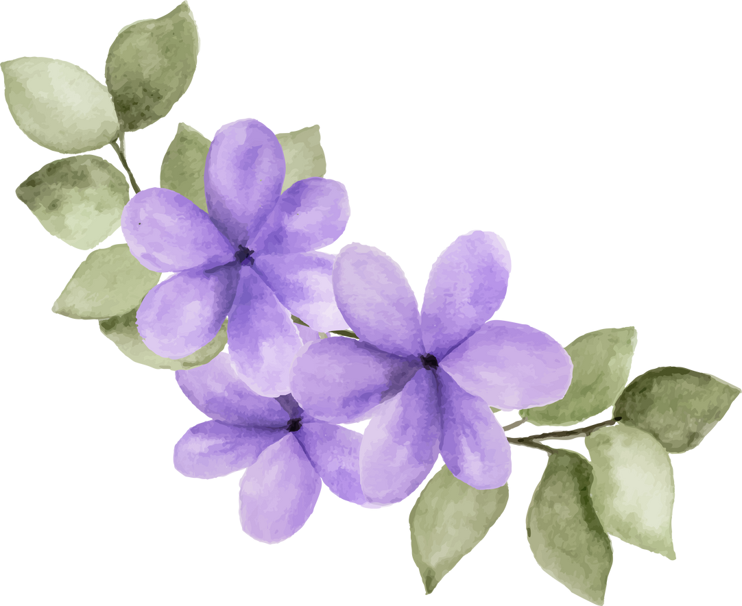 Watercolor flower arrangement.